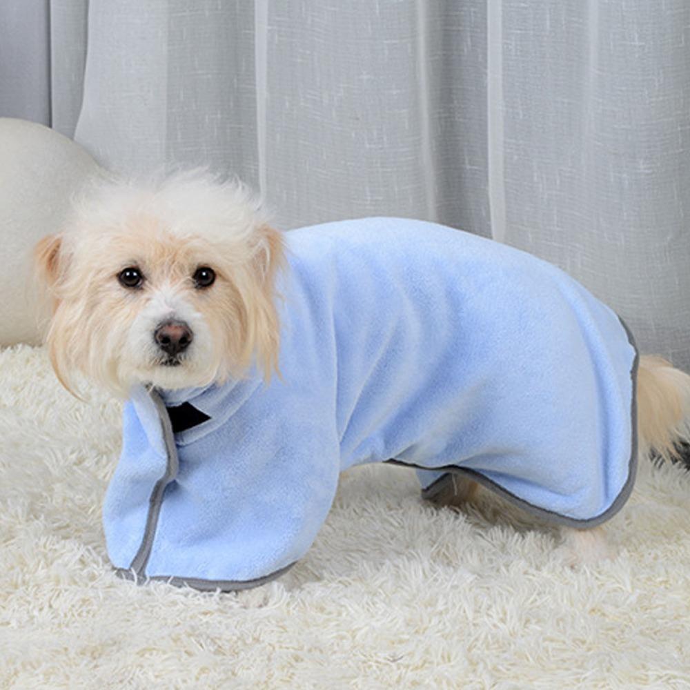 Large Size Cut Pet Bath Robe Microfiber Fabric Dog Drying Coat Small Medium Pets