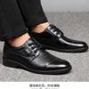 2025 весна и осень новые мужские кожаные туфли мужские туфли повседневные туфли деловые кожаные туфли на шнуровке мужские туфли с круглым носком