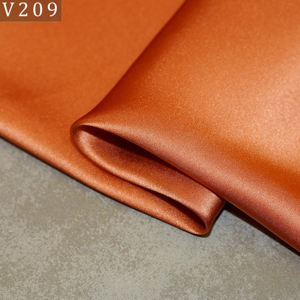 HYSK Natural Genuine Pure 100% Silk Crepe Satin Fabric Silk China Duchess Plain Brown by Meter for Dress Bedding Wedding