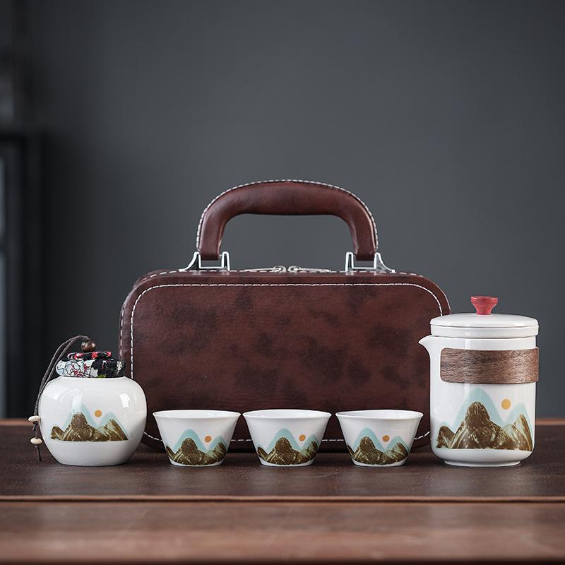 Gifts Enterprise Business Country Chaofeng Qingshan Tea Set Premium Set Portable Tea Merchandise Ceramics