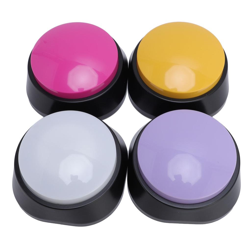 4PCS Pet Training Buzzer 30 Second Recording Dog Talking Buttons for Pranks Desktop Gadgets