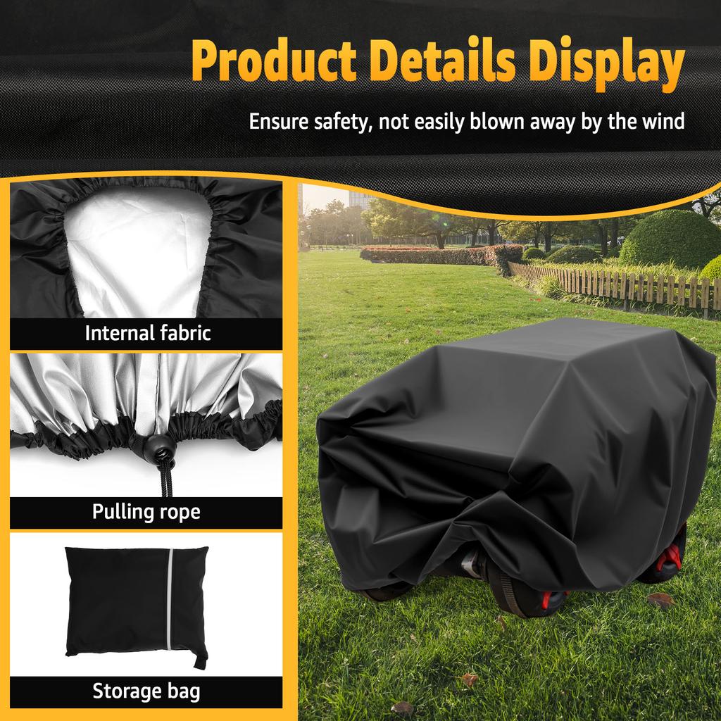 Mobility Scooter Cover Waterproof Oxford Cloth Car Toy Cover Dust Sun UV Snow Outdoor Equipment Protector Cover With Drawstring