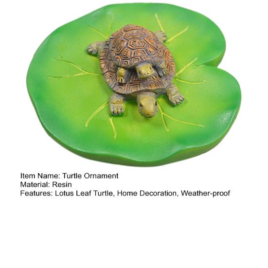 Плавучий Лист Лотоса Черепаха Фигурка Двойная Черепаха Статуя Скульптура Сад На Открытом Воздухе Двор Пруд для Рыб Аквариум Украшение Орнамент