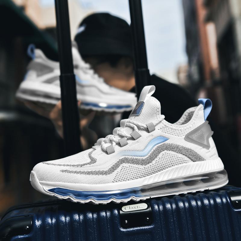 Men's Sports and Leisure Lightweight Comfortable Non-slip Soft Elastic Breathable Fashion Outdoor Air Cushion Running Athletic Shoes