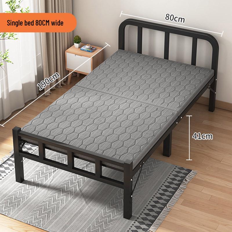 Modular Foldable Iron Bed for Dorms and Naps - Adult Size
