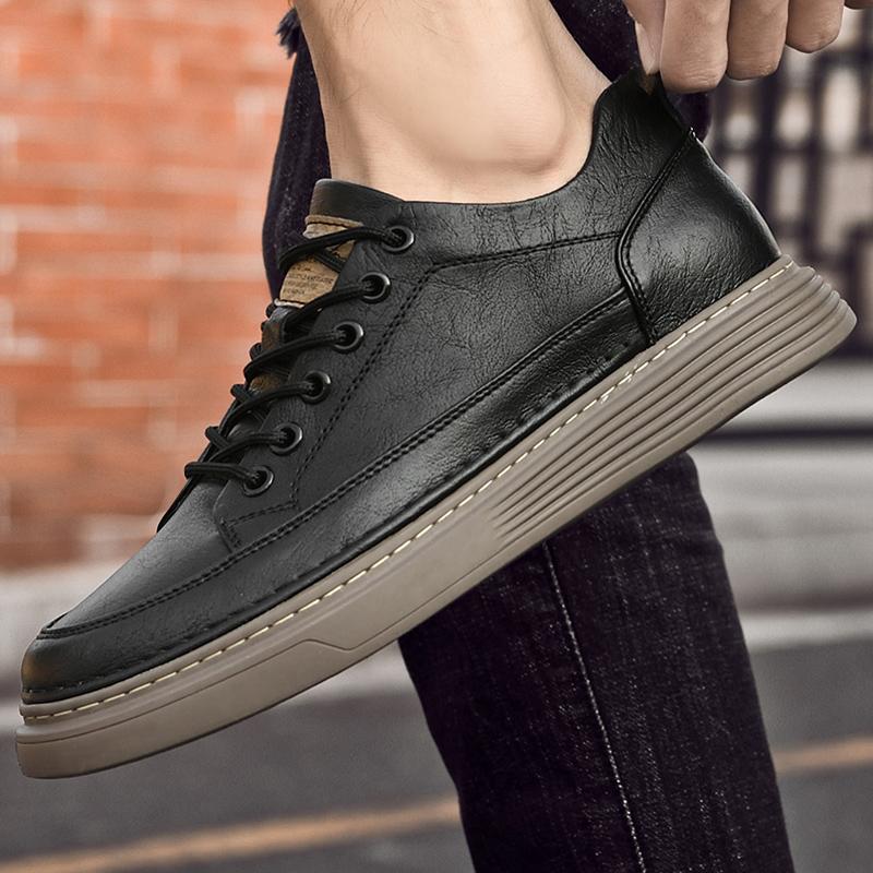 Italian Genuine Leather Casual Shoes Men's Lace Up Oxford Shoes Office Men's Dress Shoes