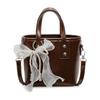 New Korean Fashionable Niche Oil Wax Skin Bucket Bag High-end Commuting Foreign Style Retro Messenger Women's Bag