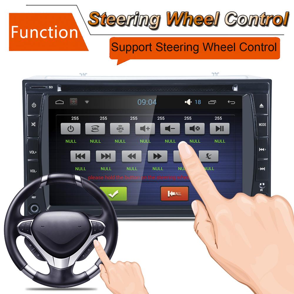 2Din 6.2'' с DVD-радио для автомобиля, автомобильный мультимедиа, дюймовый FM Bluetooth, управление на руле, функция зеркала заднего вида