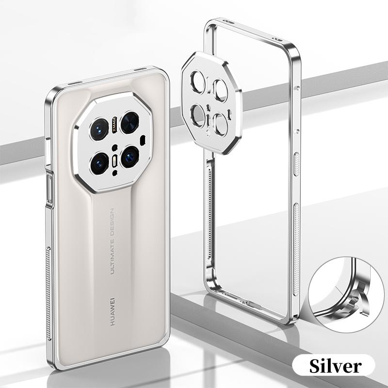 Luxury Metal Bumper Case For Huawei Mate 70 Pro+ / Pro / RS / 70 Aluminium Frame Protective Cover & Metal Lens Protection Film