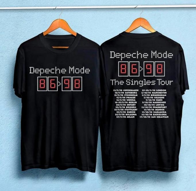 Depeche Mode The Singles Tour 8698 Футболка Унисекс Футболка