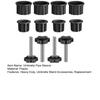 8/12Pcs Umbrella Stand Tube Pipe Sleeve with Hand Knob Tightening Screw Heavy Duty Umbrella Pole Mount Base Insert Holder Replacement Accessories