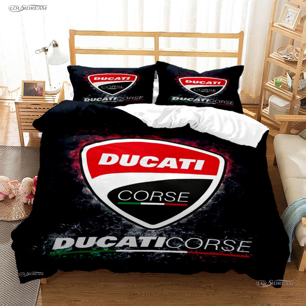 Moto Racing Casal All Season Duvet Cover Comforter Bedding Sets Soft Quilt Cover and Pillowcases Boys Single/Double/Queen/King