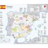 Spanish Map-Spain Map-Wine Distribution Decorative Hanging Picture for Travel,Educational Tool,Photo Shoot Background