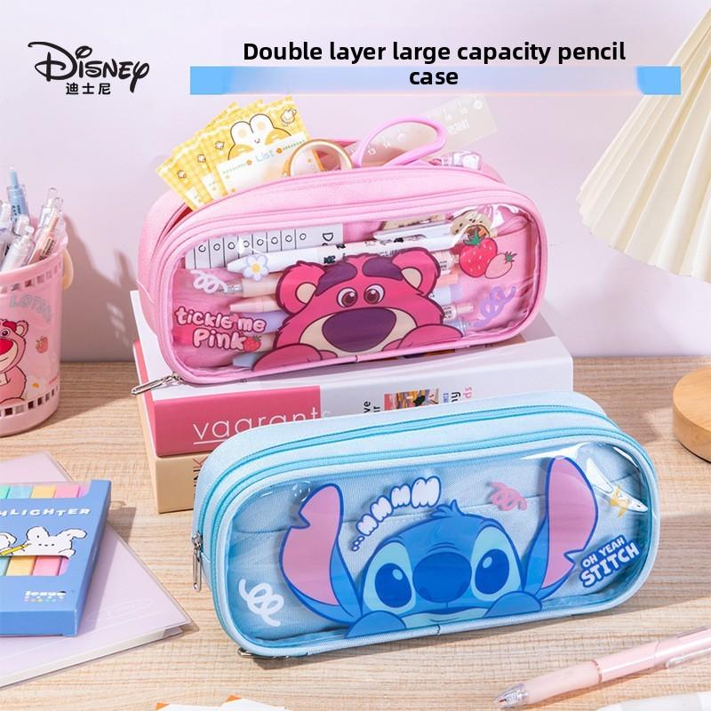 Transparent Pencil Organizer With High Capacity For Elementary School Students