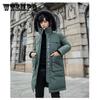 Large Fur Collar Down Jacket Men's Winter Thickening Cotton Jacket Mid-length Hooded Outwear Casual Jacket Wild Zipper Warm Down Coats