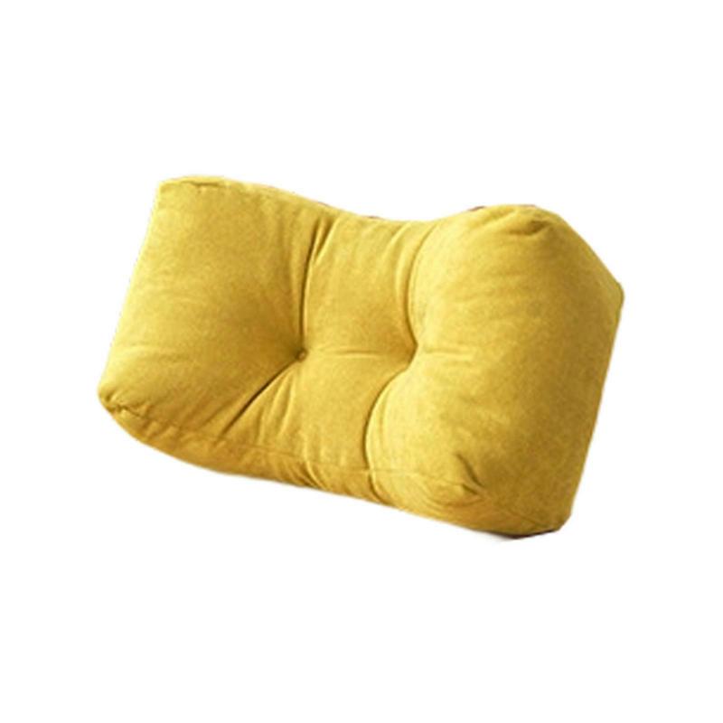 Comfortable Lumbar Support Cushion For Sitting Postures Correction In Office School Dorm Multipurpose Backrest Pillow Yellow