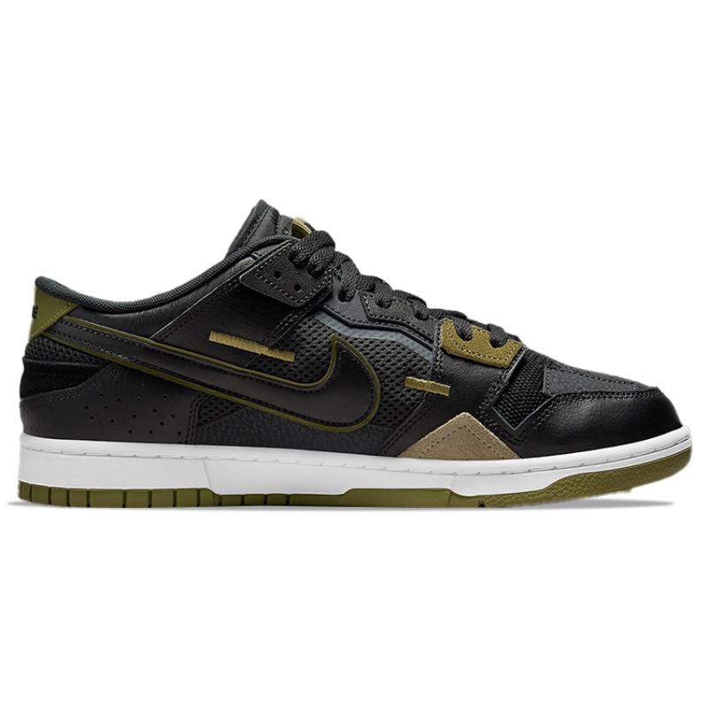 Nike Dunk Low Черный Оливковый Скейтбордические Кроссовки DM0128-001