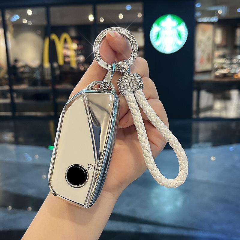 New TPU Car Key Case Cover Shell Fob For BMW 7 I7 X7 X1 G07 LCI iX I20 U11 Series G70 G09 XM U06 G81 M3 2023 Protector Keyless