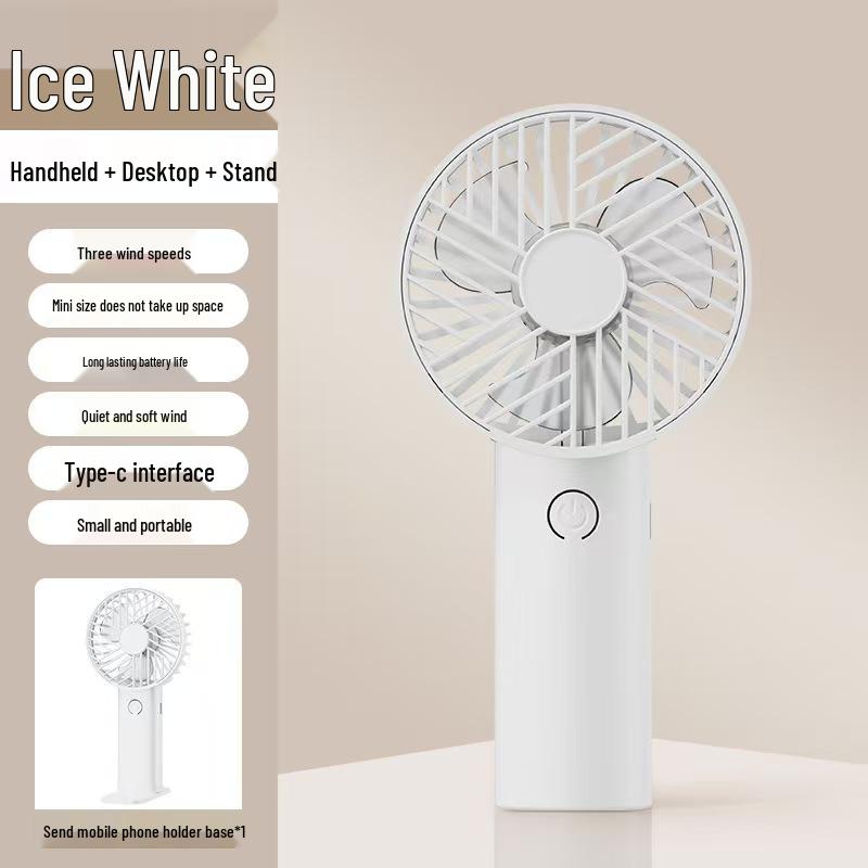 Portable Handheld Mini USB Fan with Phone Holder