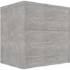 VidaXL Bedside Table Concrete Grey 40 X 30 X 40 Cm Chipboard