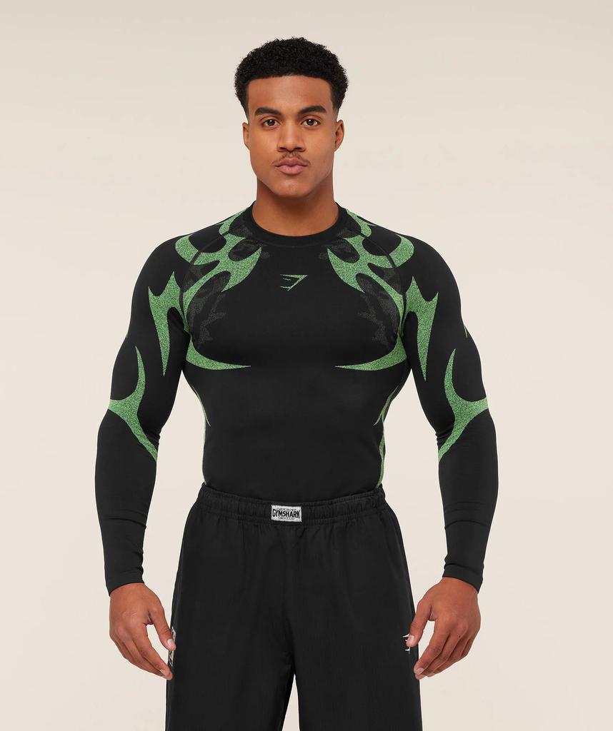 Мужская футболка Gymshark с длинным рукавом, быстросохнущая, для бега и тренировок