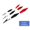 5/10PCS Insulation Metal Alligator Clip Electric Test 35*45mm//28*35mm/24*28mm 5A Small Medium Large Red Black Crocodile Clip