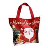 Christmas Canvas Tote Bag Reusable Grocery Shopping Bag Winter Holiday Gift Goodie Bag for Gifts Wrapping Storage