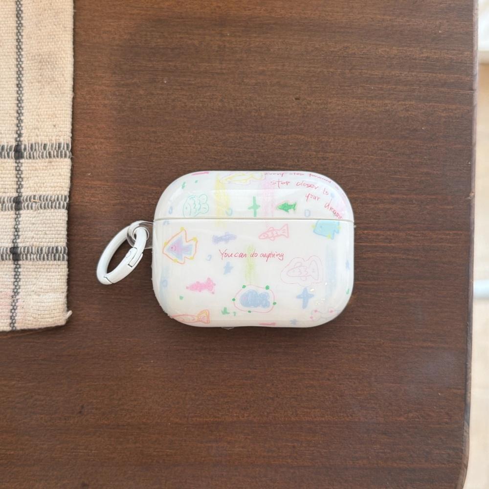 Милый Чехол-Накидка Звезда Рыбка Додул для Apple AirPods 1 2 3 4 Беспроводных Bluetooth Наушников