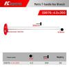 K Brand German T-Type Allen Wrench with Extended Flat Head 6-Point Screwdriver Handle, Extra Long Single Wrench