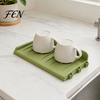 Splash Guard with Suction Cup Silicone Kitchen Sink Faucet Mat, Foldable Cup, 5 Degrees Slope Countertop Water Draining Mat for Bathroom Cups