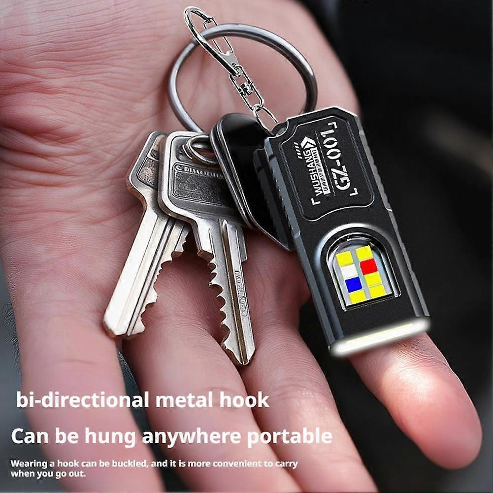 Wushang Cross-Border Multi-Functional Work Light Mini Ultra Small Strong Light Rechargeable Super Bright Portable Keychain Light