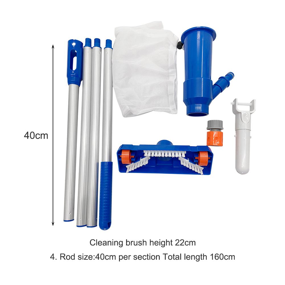 Swimming Pool Vacuum Cleaner Cleaning Disinfect Tool Set Suction Head Clean Pool Bottoms Net Filter Outdoor Pool Vacuum Cleaner
