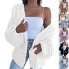 Women's Fashion Plus Size Casual Long Sleeve Solid Cardigan Loose Sweater Coat