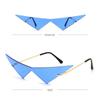 UV400 Ocean Lens Rimless Hip Hop Sunglasses Sun Glasses Women Triangle Sunglasses Eyewear