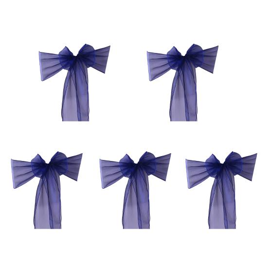 5 шт., пояса для стула из органзы, яркий цвет, шелковистое свадебное украшение, прозрачный чехол на стул, завязки на спинку, декор для свадебного приема, события