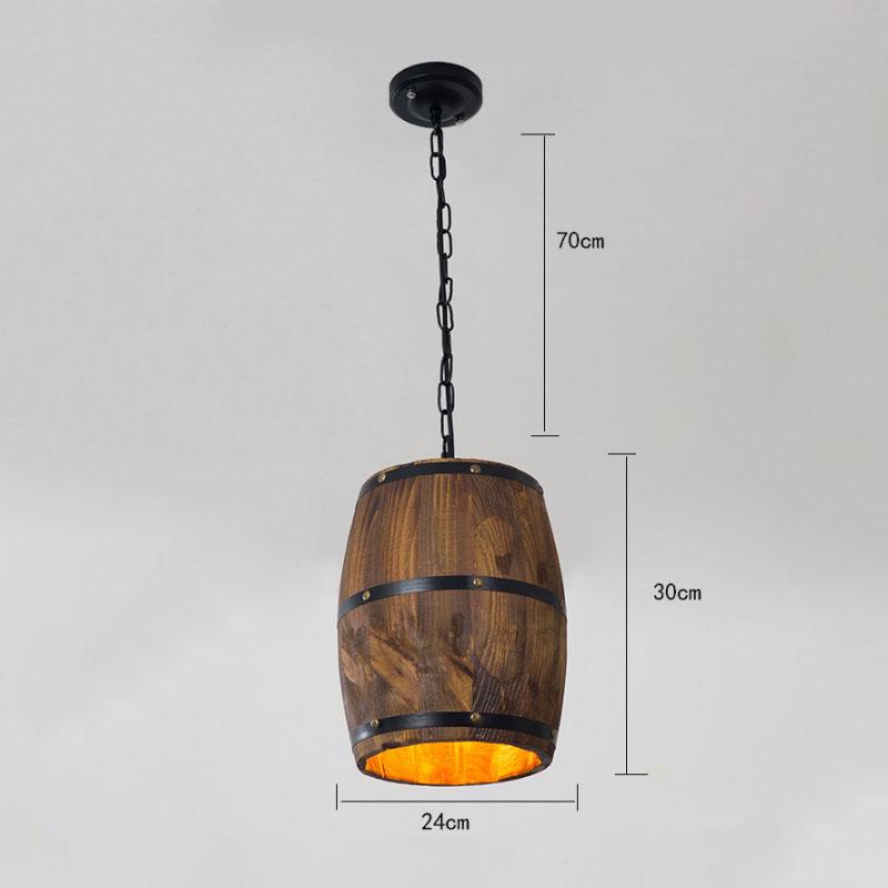 Винтажная ретро светодиодная деревянная подвесная лампа люстра промышленная креативная винная бочка для ресторана бара магазин горячих горшков внутренние светильники