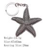 Милый брелок на День благодарения, морская звезда, ракушка, черепаха, брелок для ключей, брелки для пар