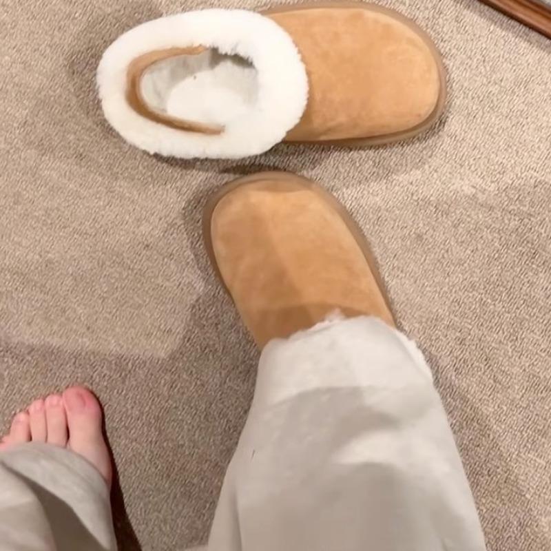 Женская обувь, горячая распродажа, женские туфли на плоской подошве, повседневные туфли на плоской подошве для отдыха на открытом воздухе, женские туфли на плоской подошве с круглым носком и теплыми женскими тапочками