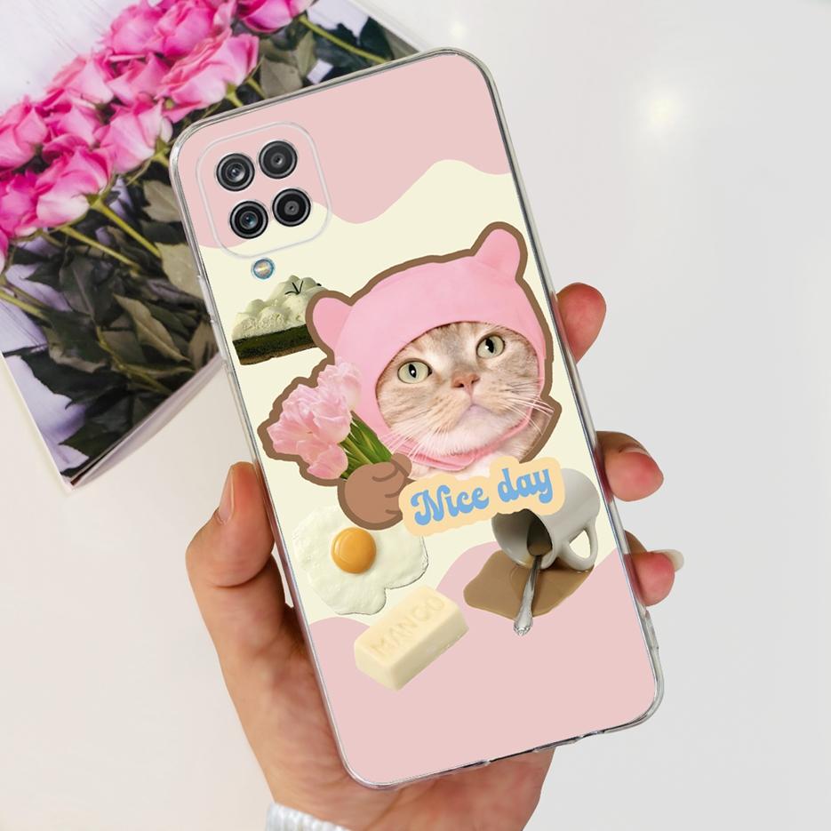 Чехол для Samsung Galaxy A12 F12 M12 Модный Расписной Чехол Прозрачные Силиконовые Чехлы для Телефона Для Samsung A12 M 12 Galaxy M12 Мягкие Fundas