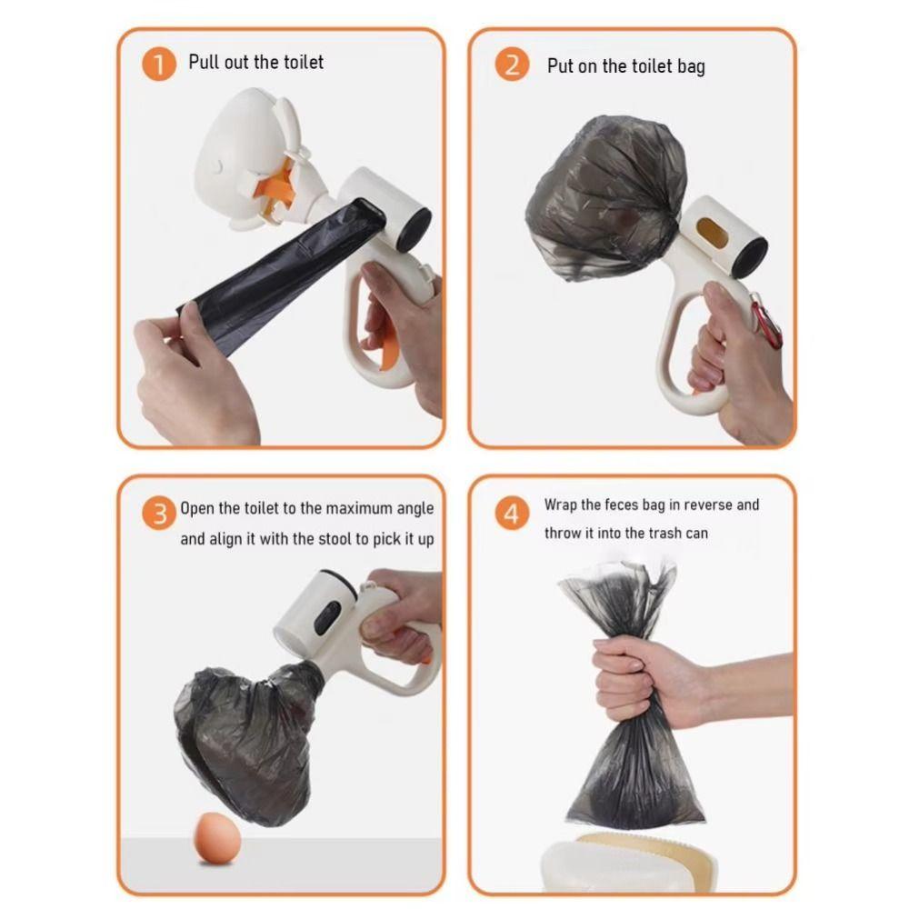Leak-Proof Dog Poop Scooper Non-Slip Handle Poop Remover Easy Cleanup Dog Shit Picker Easy Cleanup
