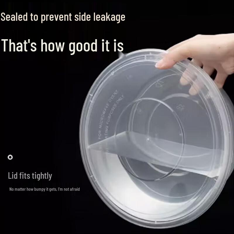 WS Disposable Food Containers with Flat Lids