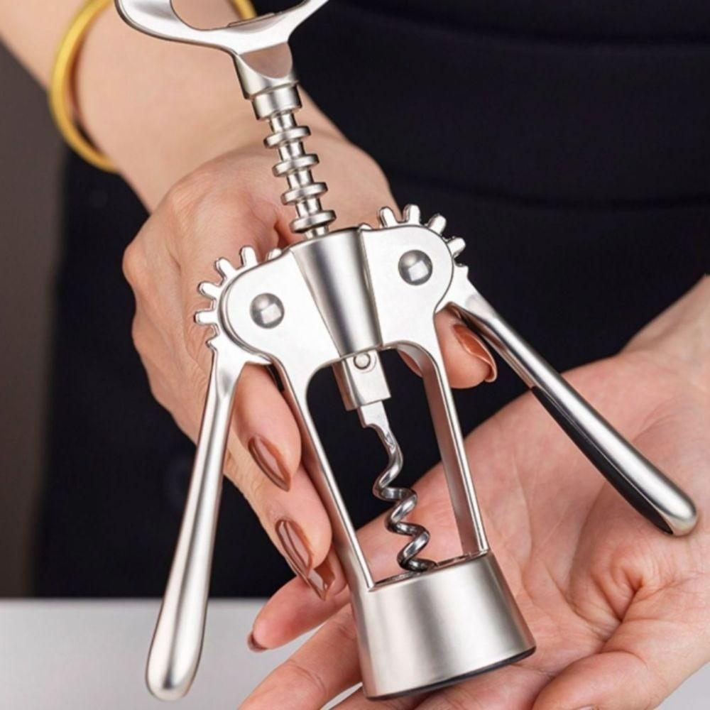 Zinc Alloy Wine Corkscrew Wing Design Labor-saving Spiral Bottle Opener Professional High Hardness Wine Cork Remover Household