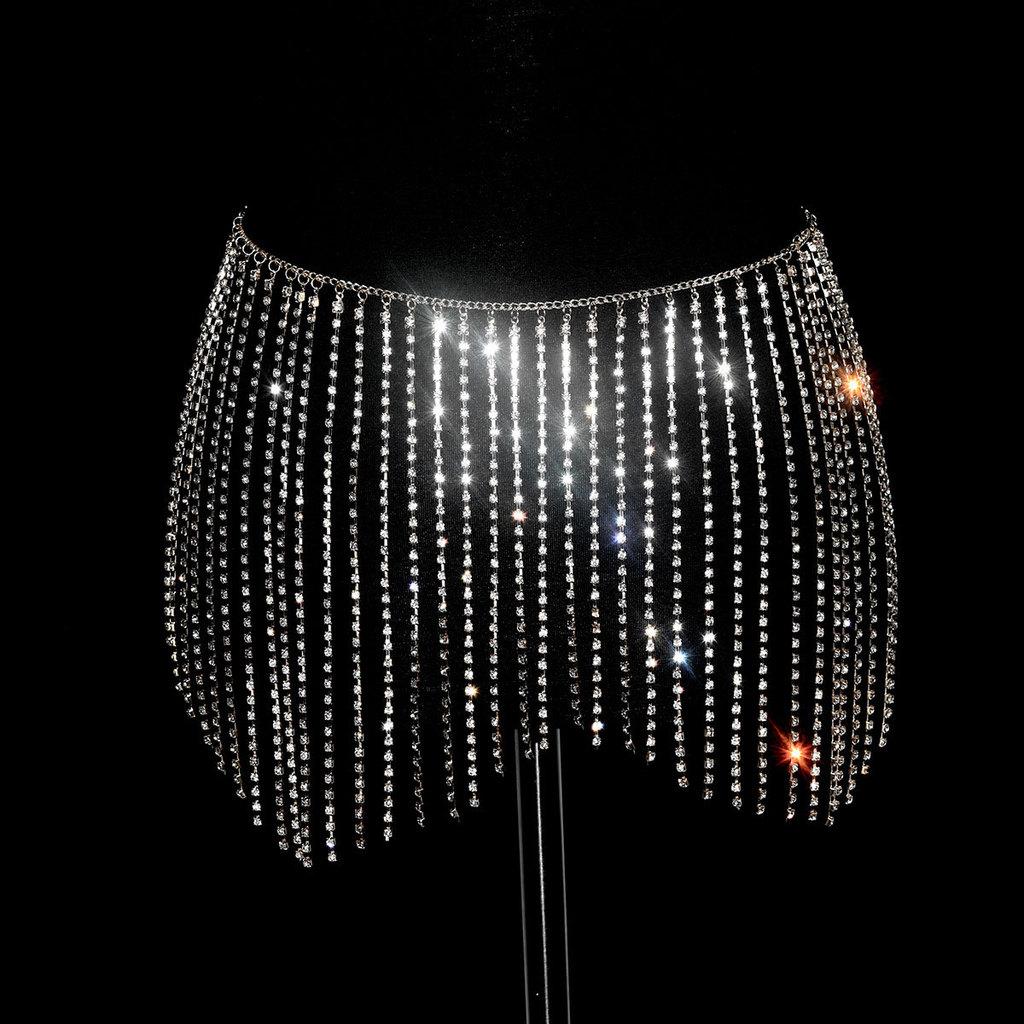 Body Chain Fashion Jewelry With Water Diamond Tassels For Elegant Performance And Gifts