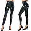 Women's Iridescent PU Leather High-Waist Leggings - Autumn/Winter Elastic Pants