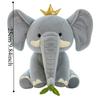 Cartoon Crown Elephant Plush Doll Creative Animal Stuffed Toys  Boys and Girls