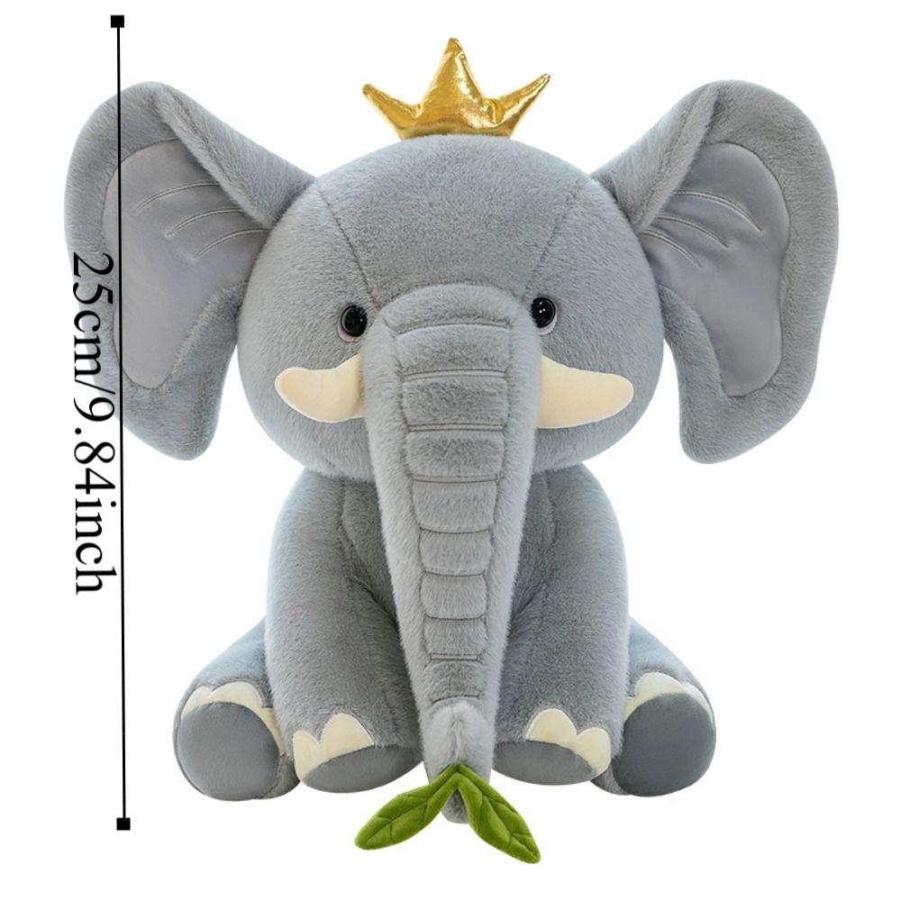Cartoon Crown Elephant Plush Doll Creative Animal Stuffed Toys Boys and Girls