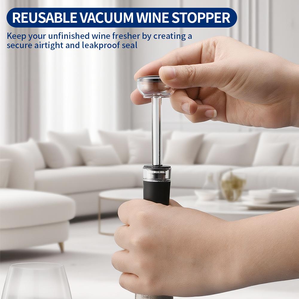 4-in-1 Electric Bottle Wine Opener Set USB Rechargeable Electric Automatic Corkscrew Wine Opener Set Wine Stopper, Wine Pourer