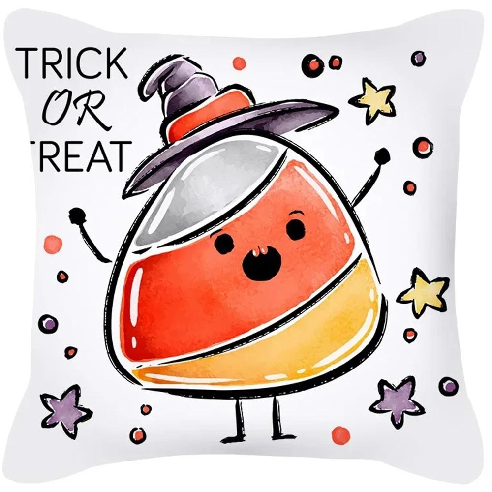Подушка для украшения на Хэллоуин в виде тыквы, кошки, призрака, подходит для украшения дома, гостиной, дивана, комнаты