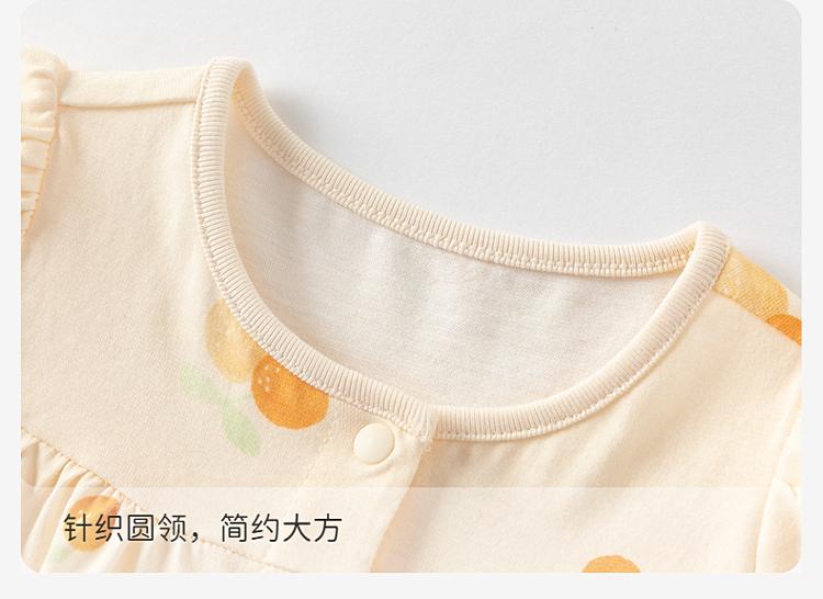David Bella newborn crawling clothes summer clothes new female baby pure cotton short sleeved jumpsuit baby bag fart clothes