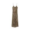 European and American style, new women's clothing, foreign style, animal pattern printed silk mesh dress 5039406